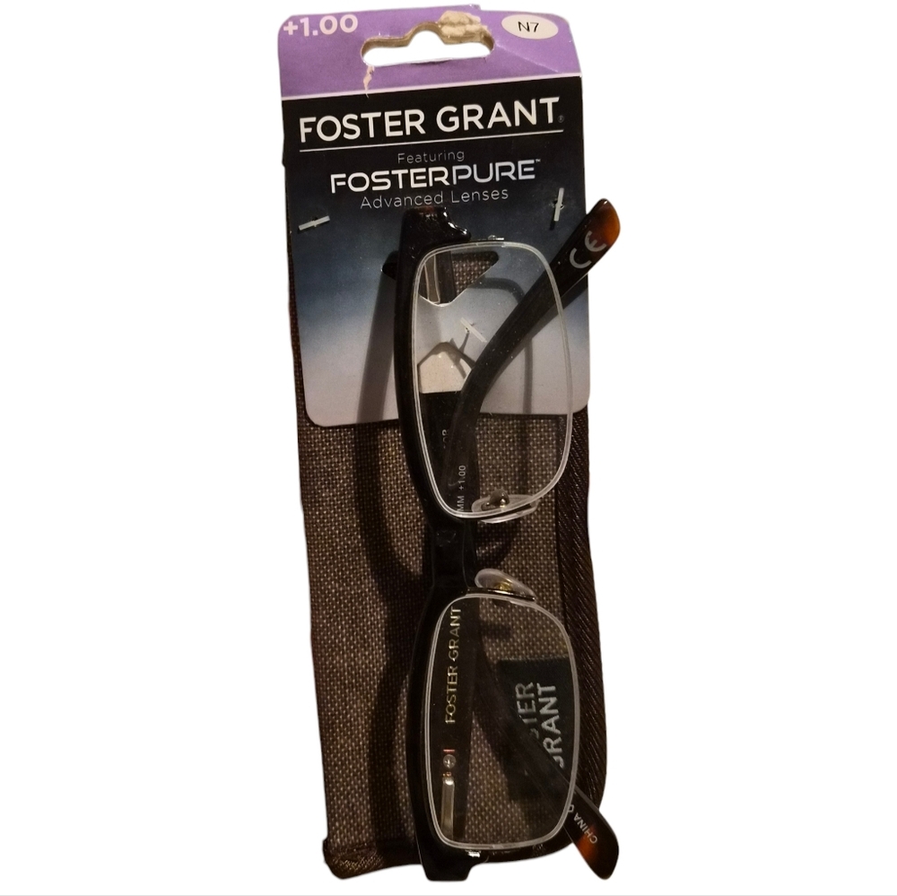 Foster Grant +1.00 Reading Glasses with Case